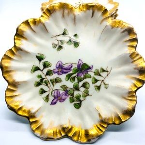 Set of 6 antique Limoges dessert plates